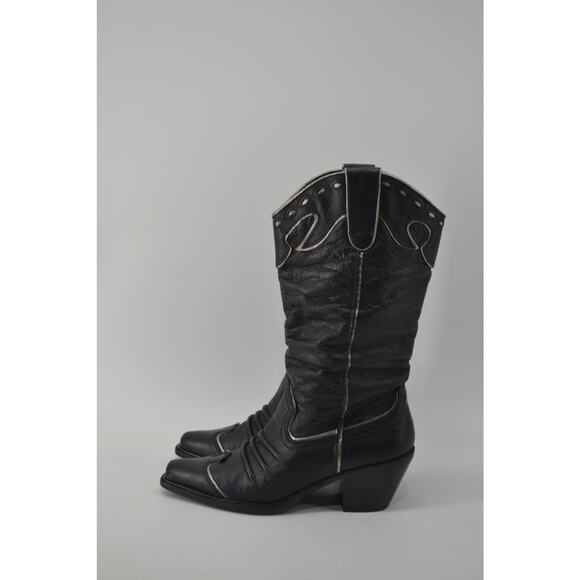 Very Volatile Leather Western Cowboy Boots Black Leather 7 - Picture 16 of 16